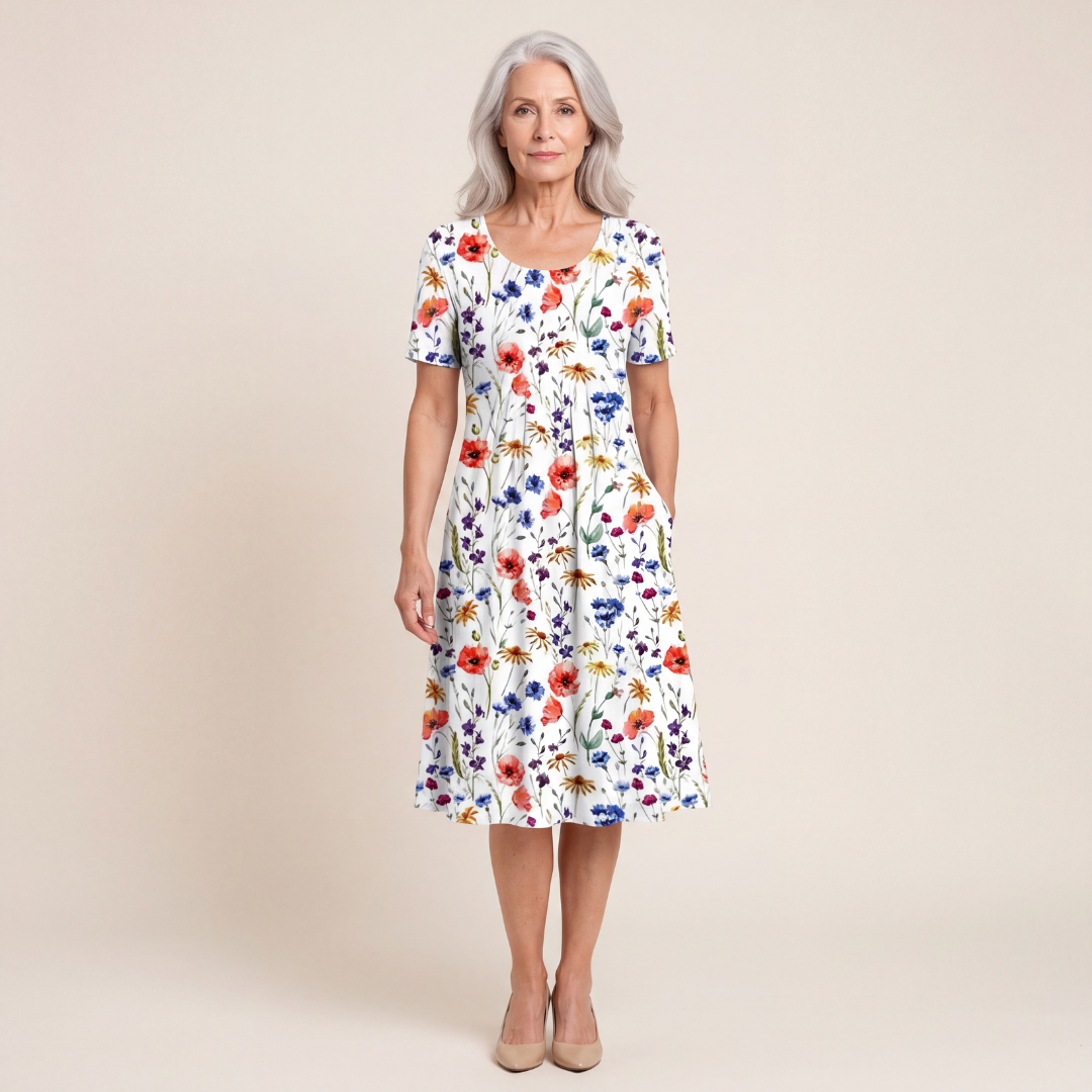 GEORGINA | ELEGANT DRESS WITH TUMMY COVERAGE