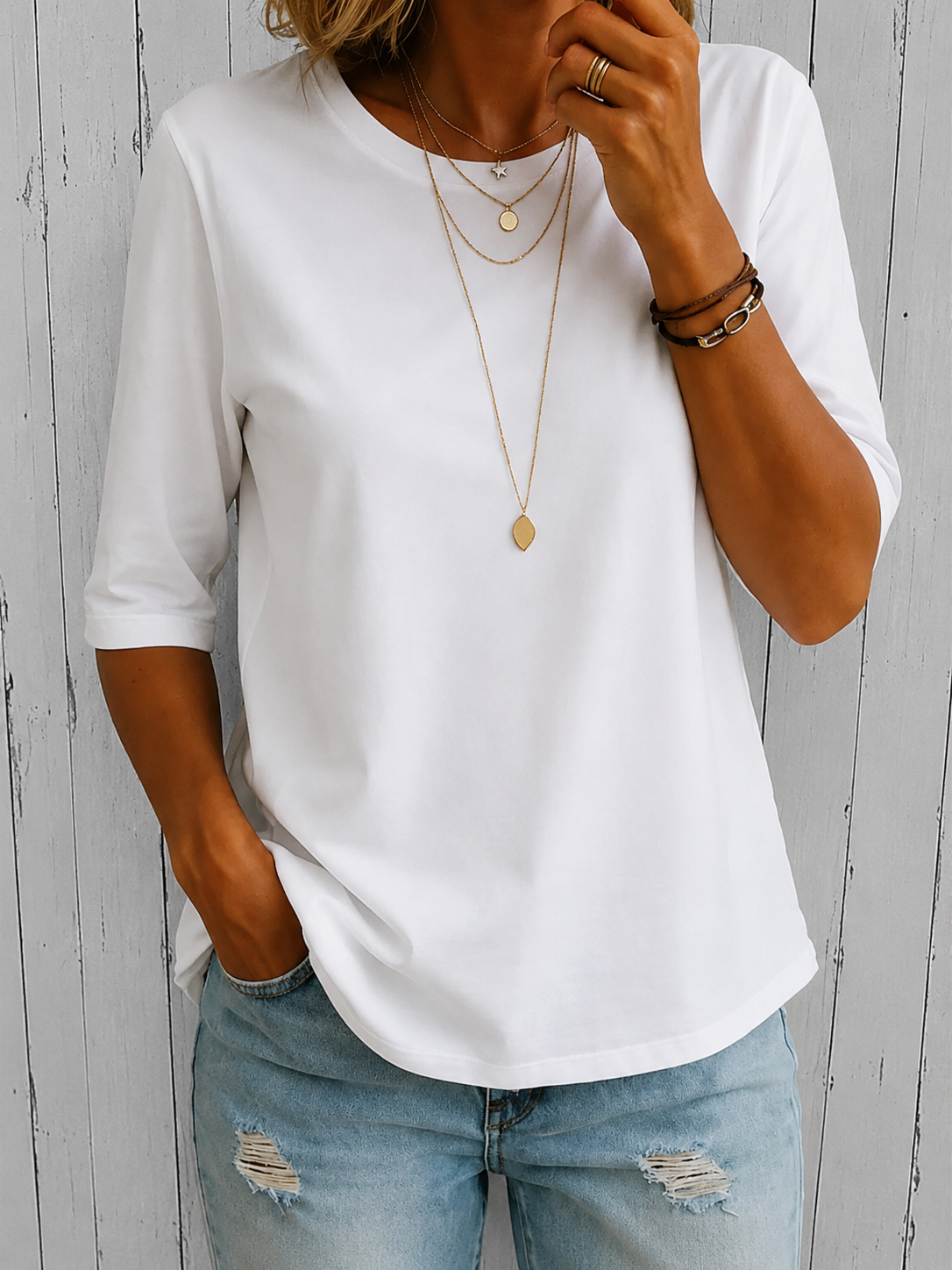 Sienna | Relaxed Everyday Half-Sleeve Tee