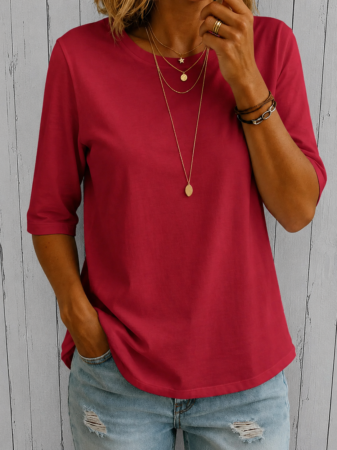 Sienna | Relaxed Everyday Half-Sleeve Tee