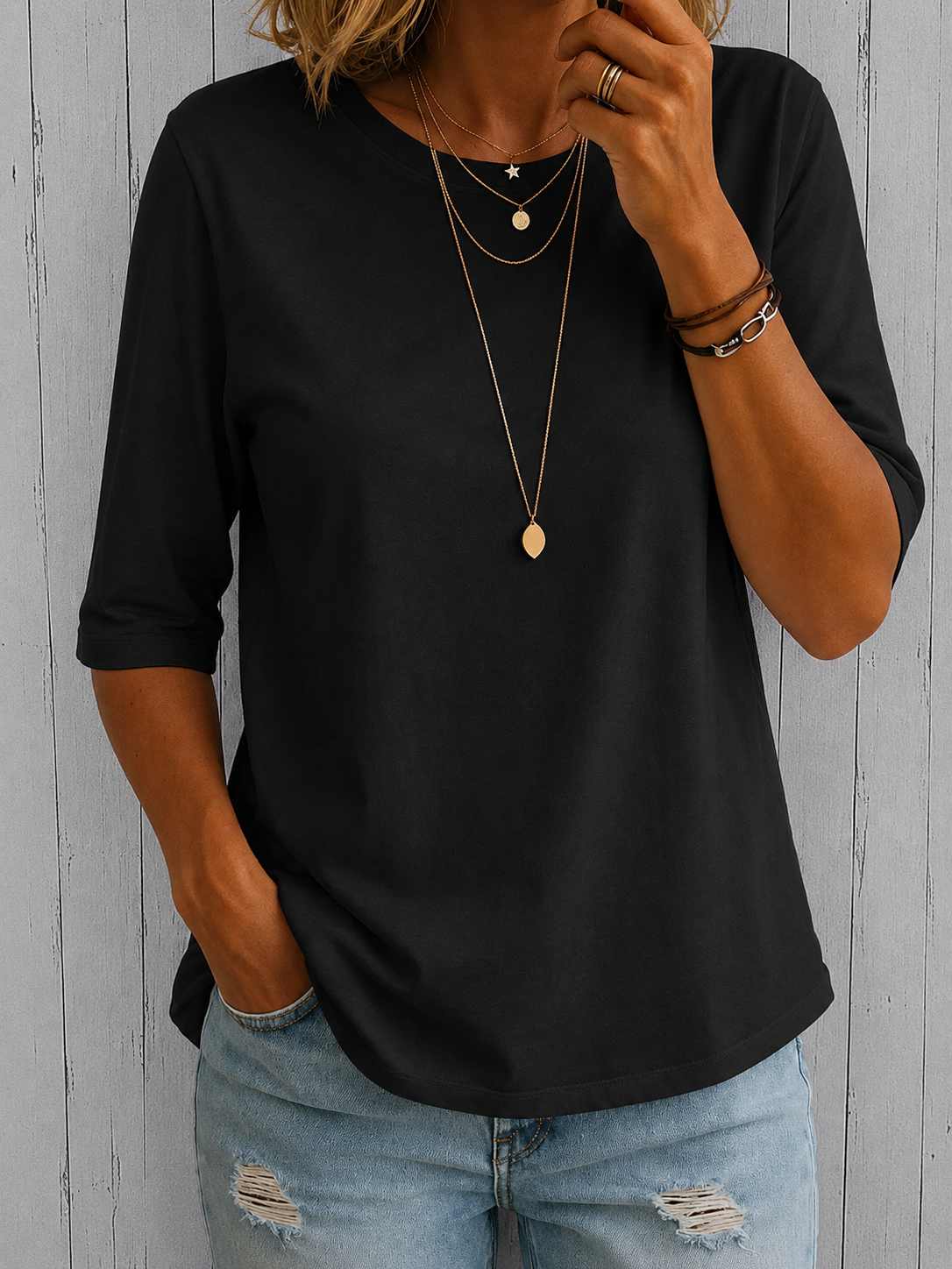 Sienna | Relaxed Everyday Half-Sleeve Tee