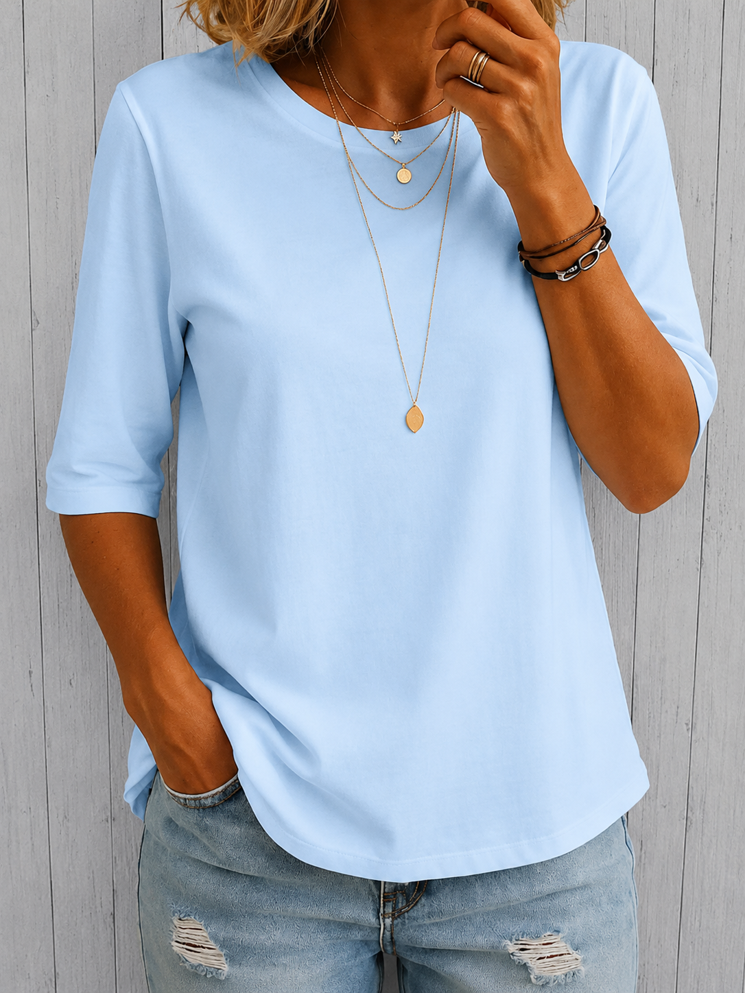 Sienna | Relaxed Everyday Half-Sleeve Tee