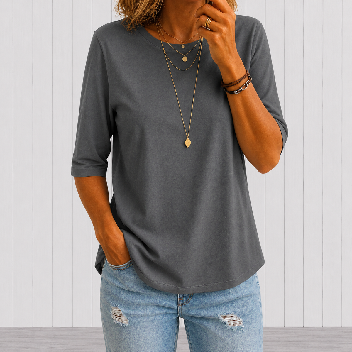 Sienna | Relaxed Everyday Half-Sleeve Tee