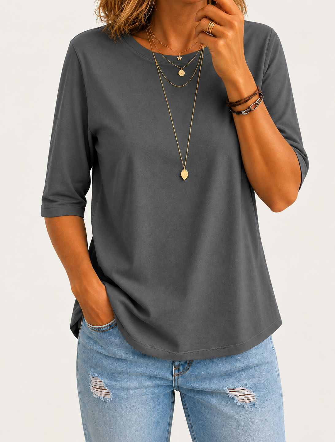 Sienna | Relaxed Everyday Half-Sleeve Tee