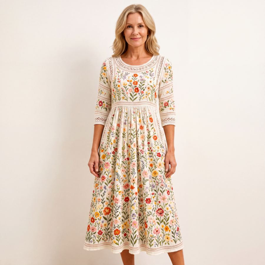Australian Garden Charm | Midi Dress